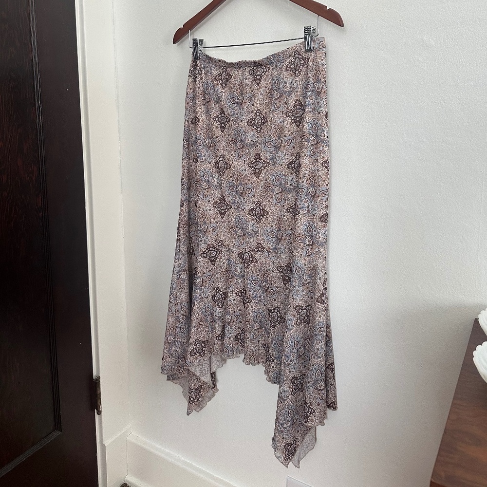 Vintage RAG Paisley Asymmetrical Skirt